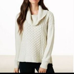 COPY - ⚪2/$20 American Eagle Outfitters Gray Cable Knit Cowl Neck Sweater